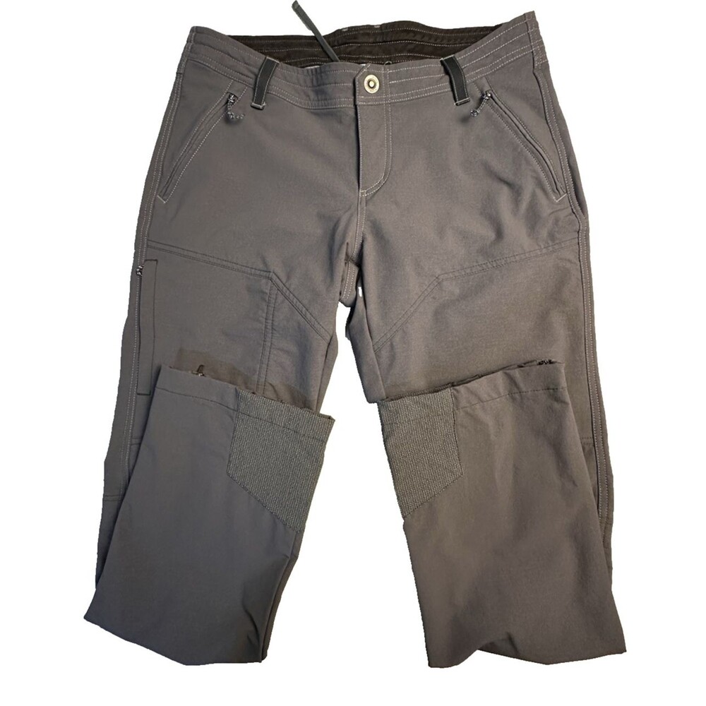 Kuhl Hiking Pants 30x31 Gray Outdoor Trail Stretch Nylon Zip Ankle #6210 Size 10